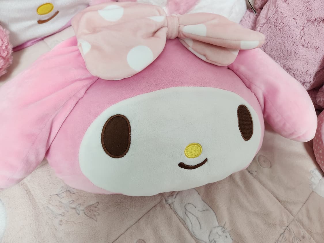 마이멜로디 고전 리본도트 모찌 쿠션 갸루 방꾸 상품이미지1