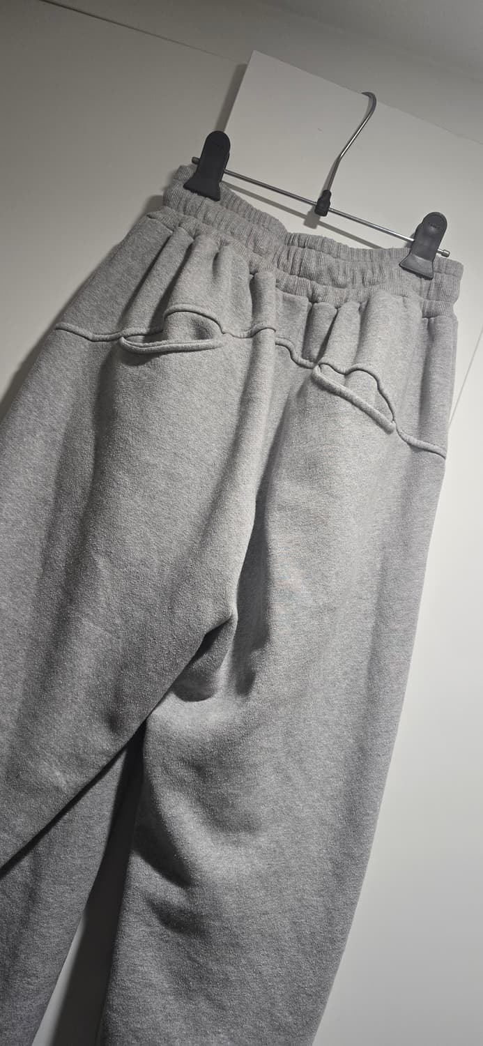 데일리 기모 그레이 와이드 밴딩 팬츠 상품이미지3