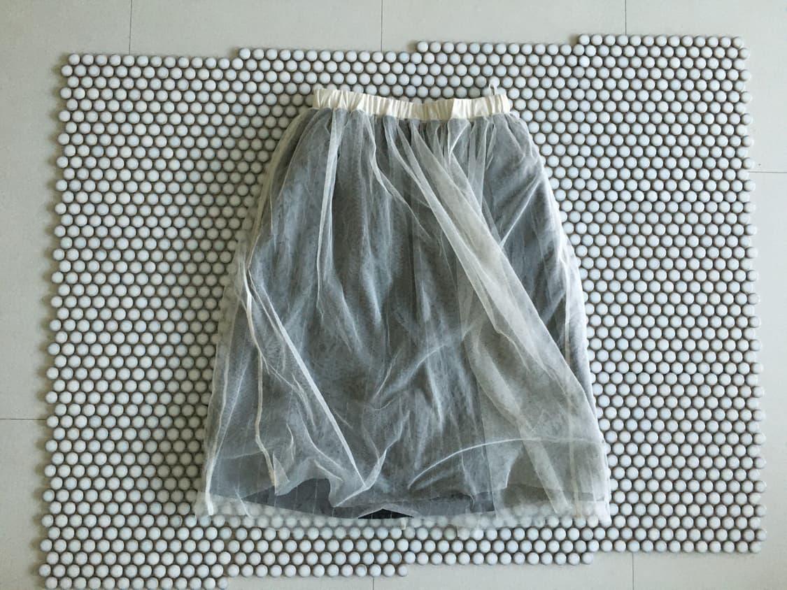 tulle layered check skirt 상품이미지10