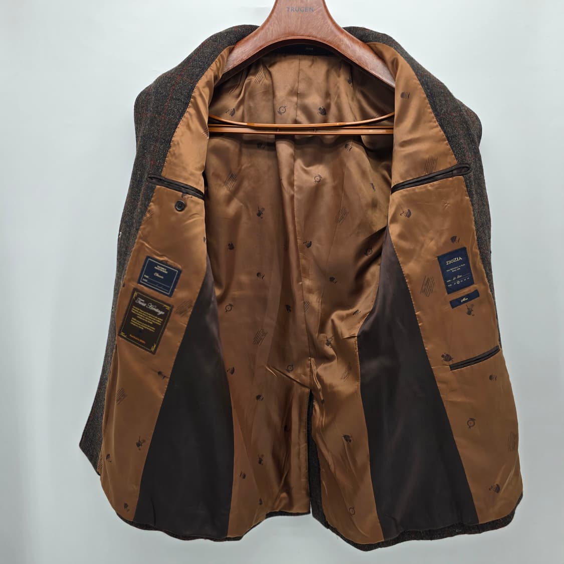 ZIOZIA 울 체크 슬림핏 코트  95 상품이미지8