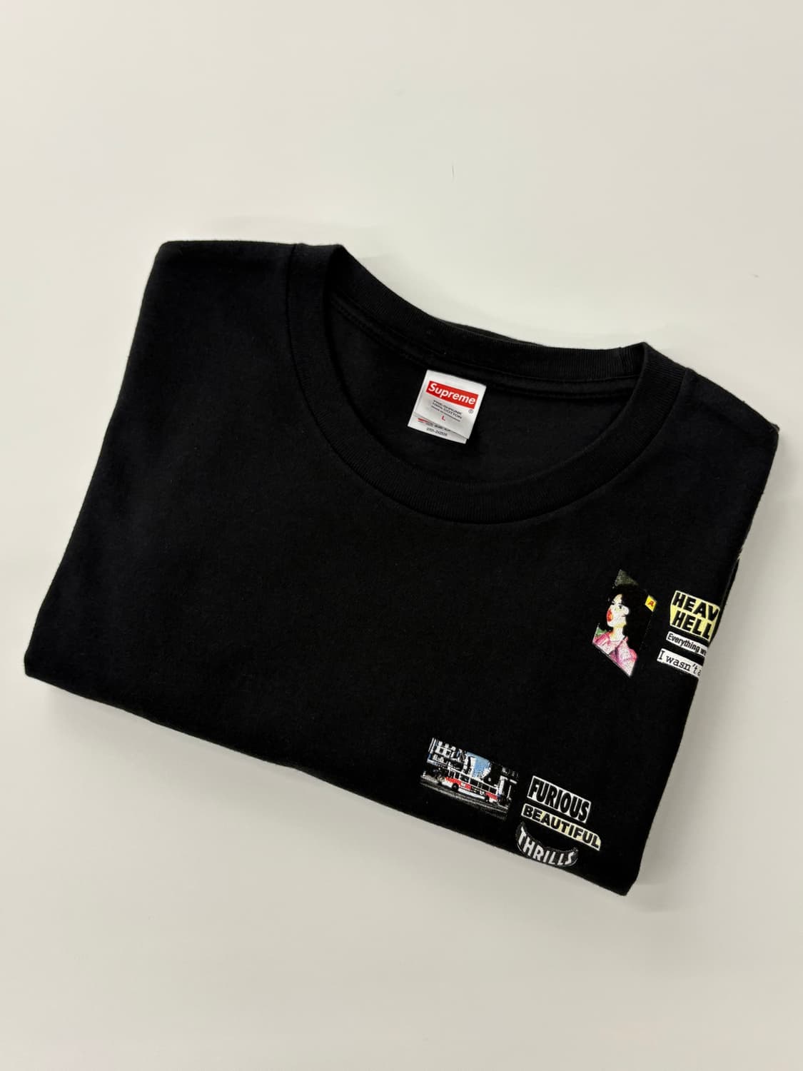 Supreme 슈프림 업셋 블랙 티셔츠 상품이미지1