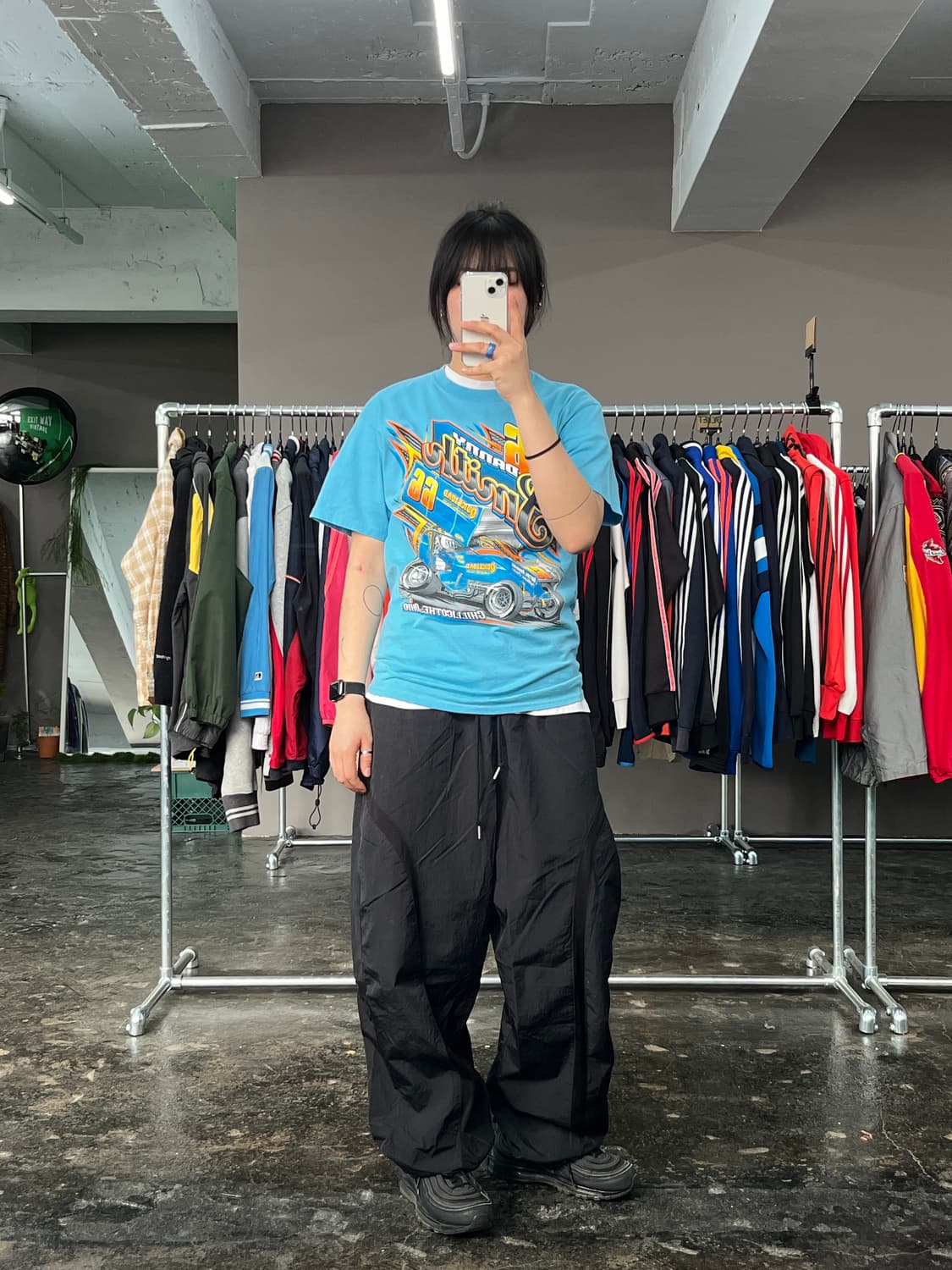 빈티지 레이싱 프린팅 반팔 티셔츠 상품이미지3