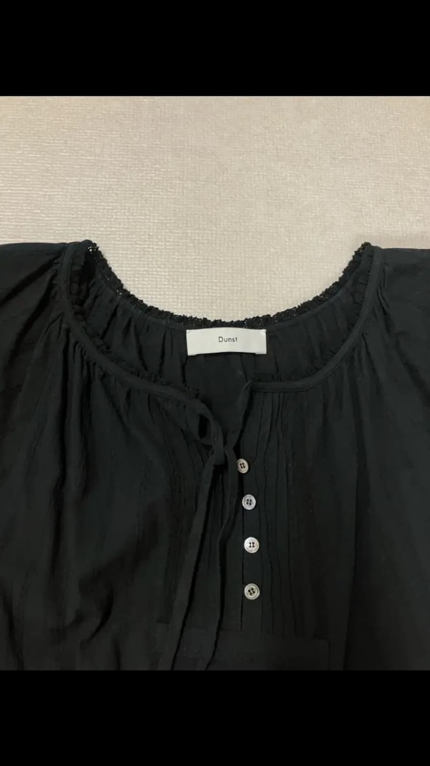 던스트 블라우스 2-WAY SHIRRING BLOUSE BLACK S 상품이미지9