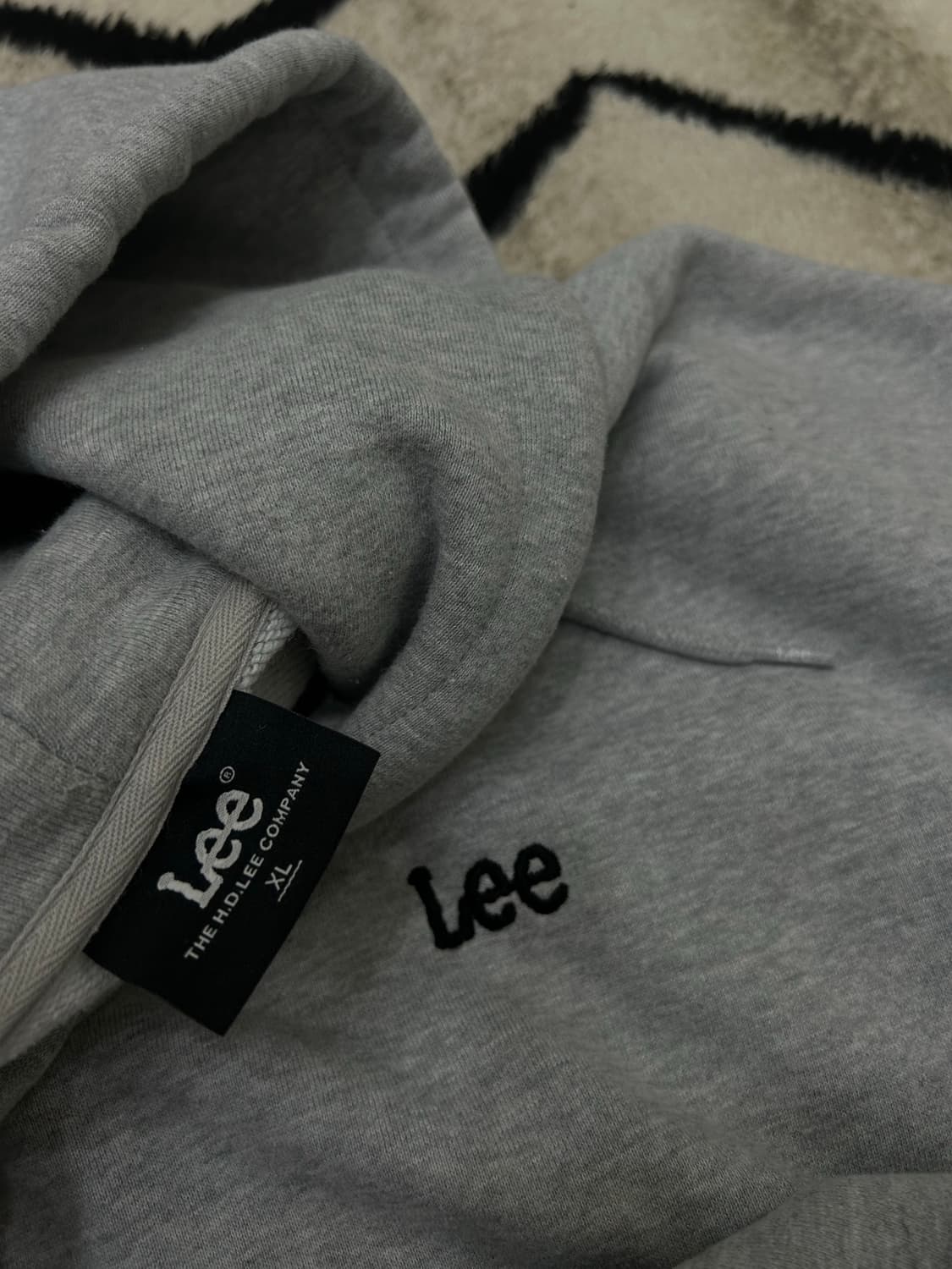 [XL]Lee 스몰 트위치 로고 후드/그레이 상품이미지4