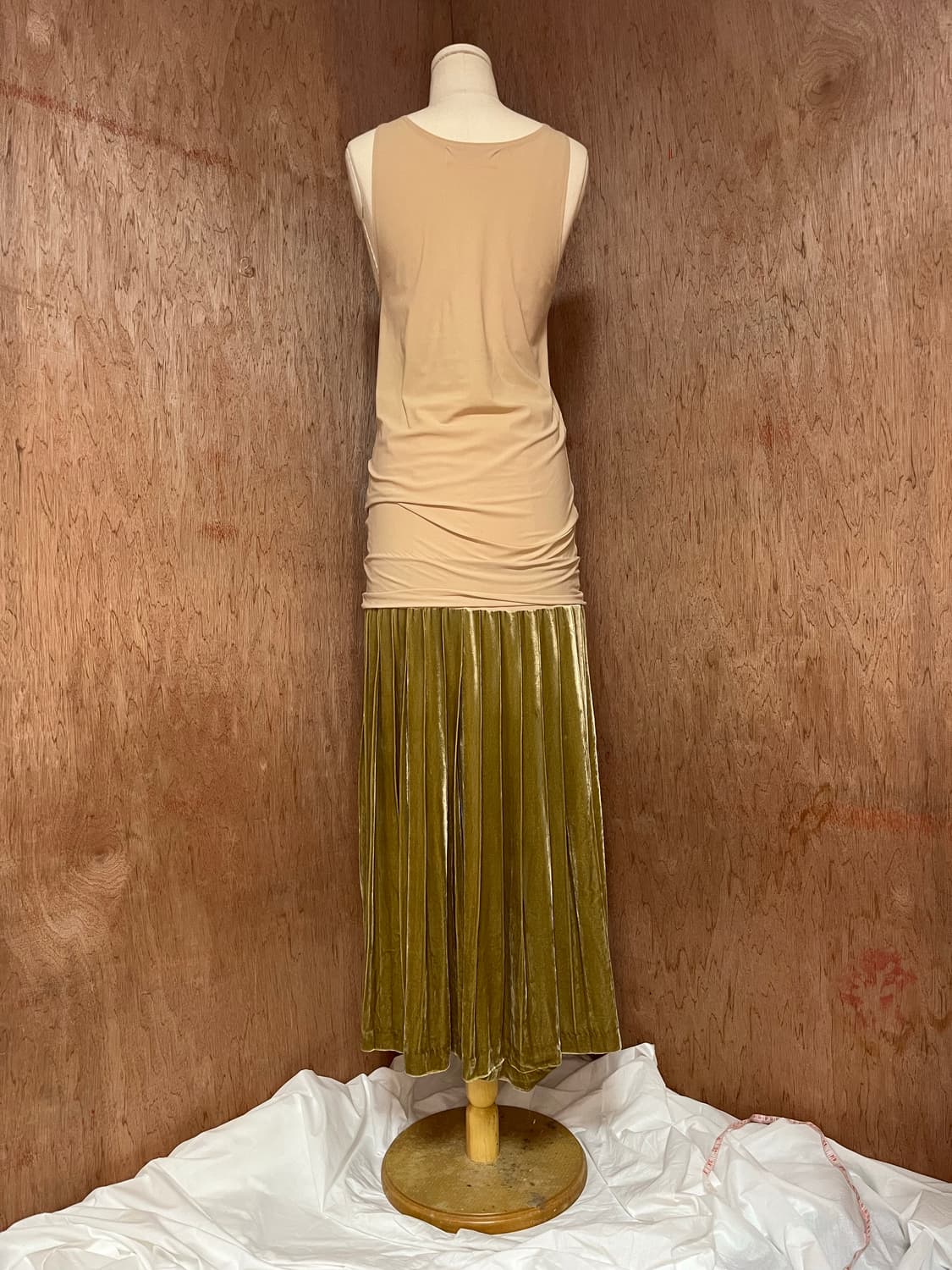 토가 풀라 레이어드 탱크 드레스 (벨벳 플리츠 스커트 상품이미지2