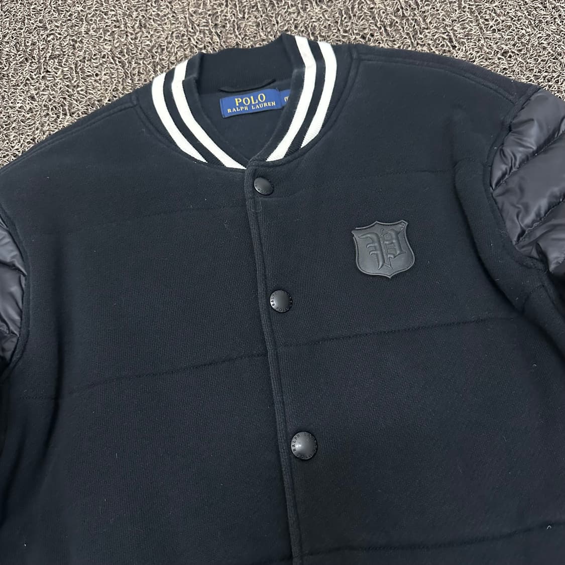 POLO 폴로 랄프로렌 덕다운 바시티 야구 점퍼 자켓 블랙 S 상품이미지2
