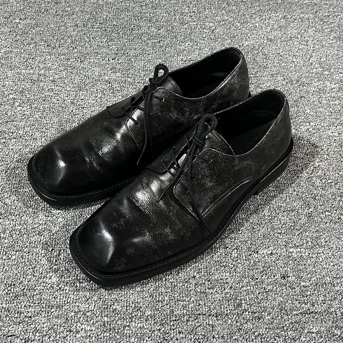 엔더슨벨 크레비스 스퀘어 토 더비슈즈 (CRACK BLACK) 270(4 상품이미지1