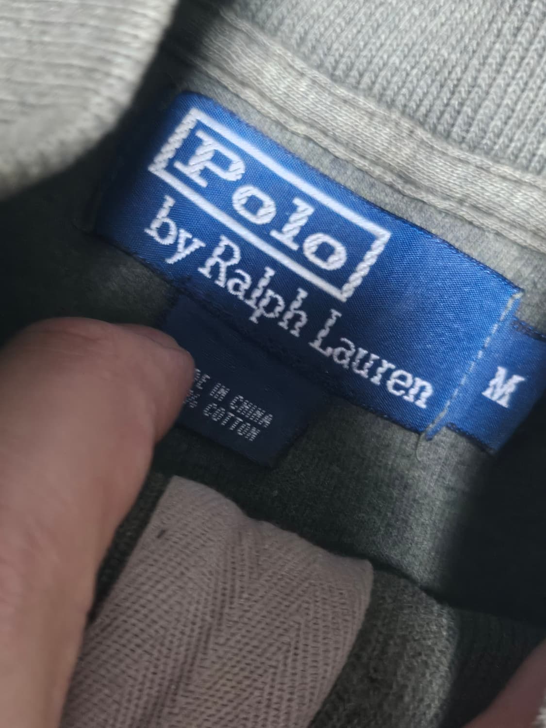 폴로랄프로렌 반집업 니트 그레이그린 M 상품이미지3