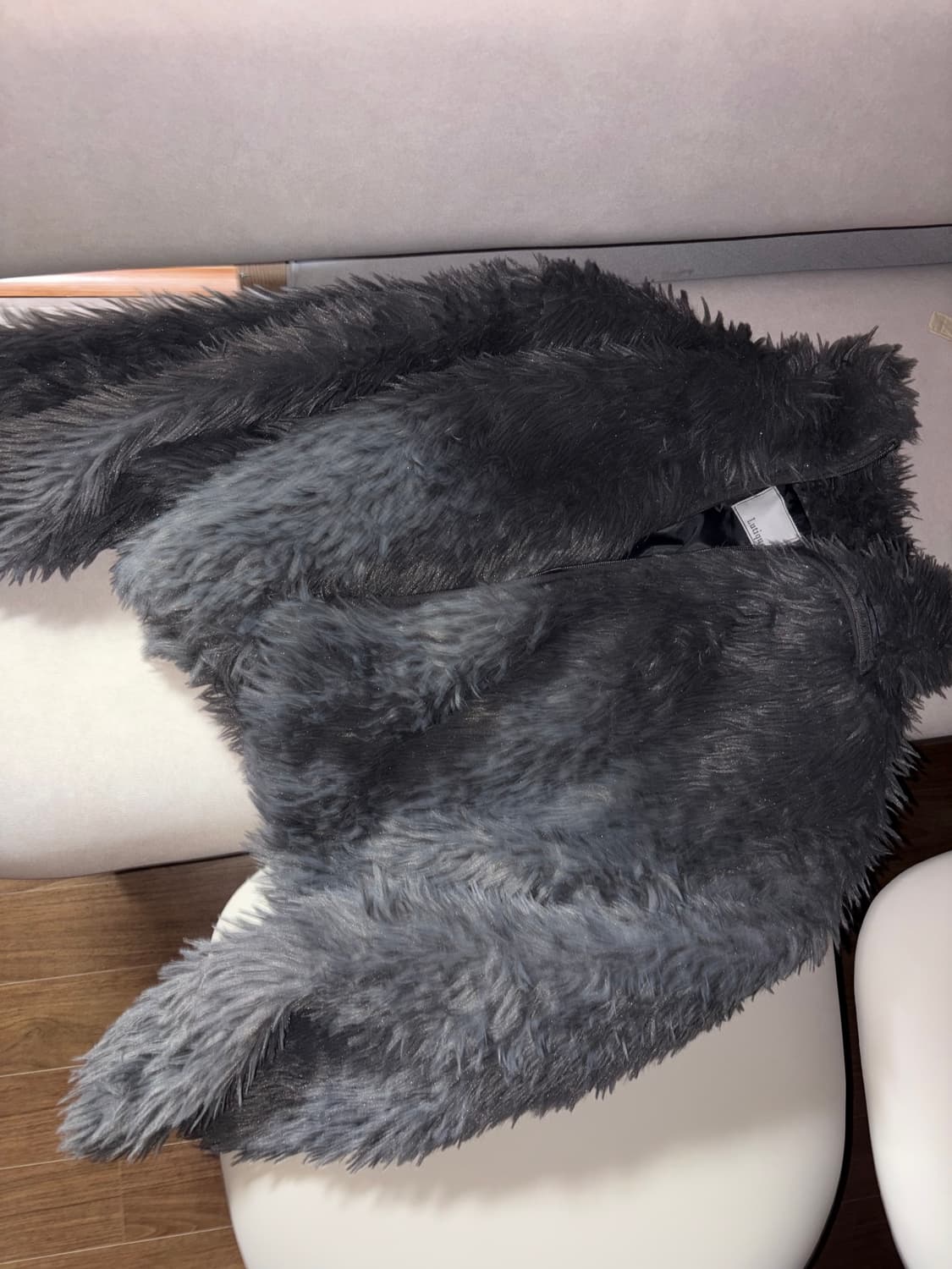 vintage fur zip-up (차콜) 상품이미지5