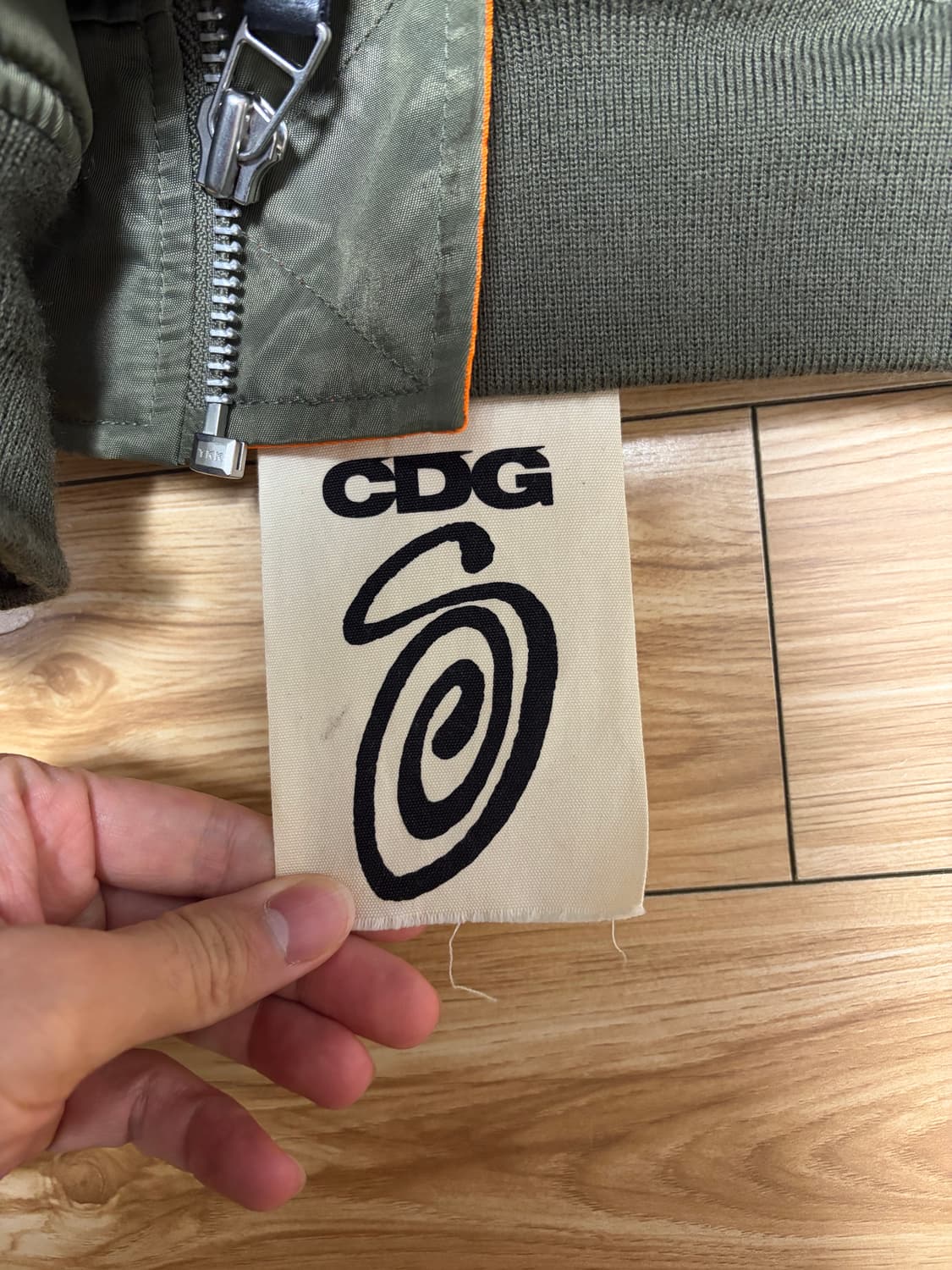 스투시 꼼데가르송 ma-1 올리브 상품이미지2