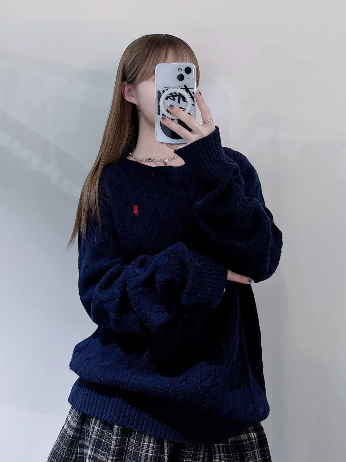 폴로 랄프로렌 네이비 포니 케이블 니트 상품이미지3