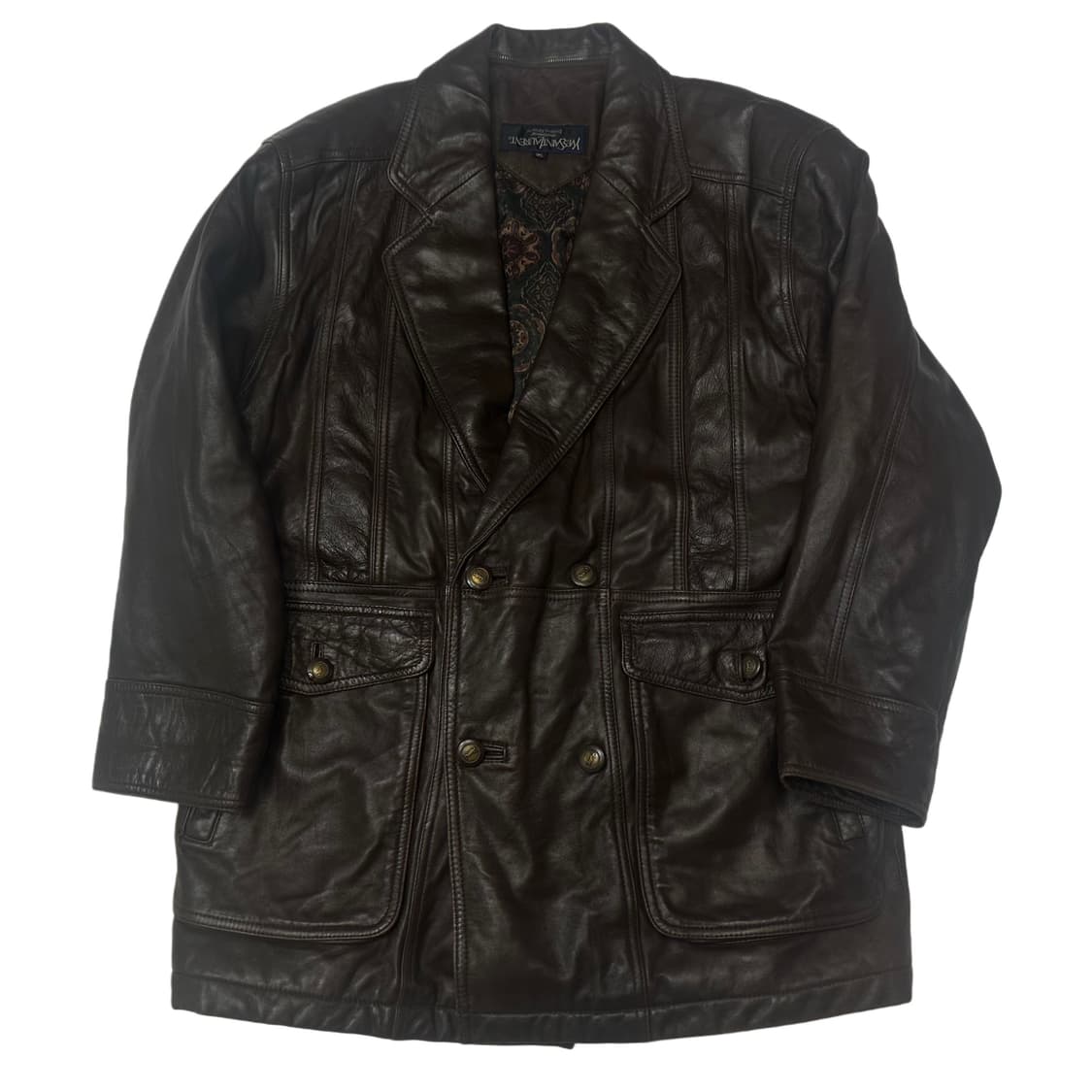 입생로랑 브라운 램스킨레더자켓 95 상품이미지1