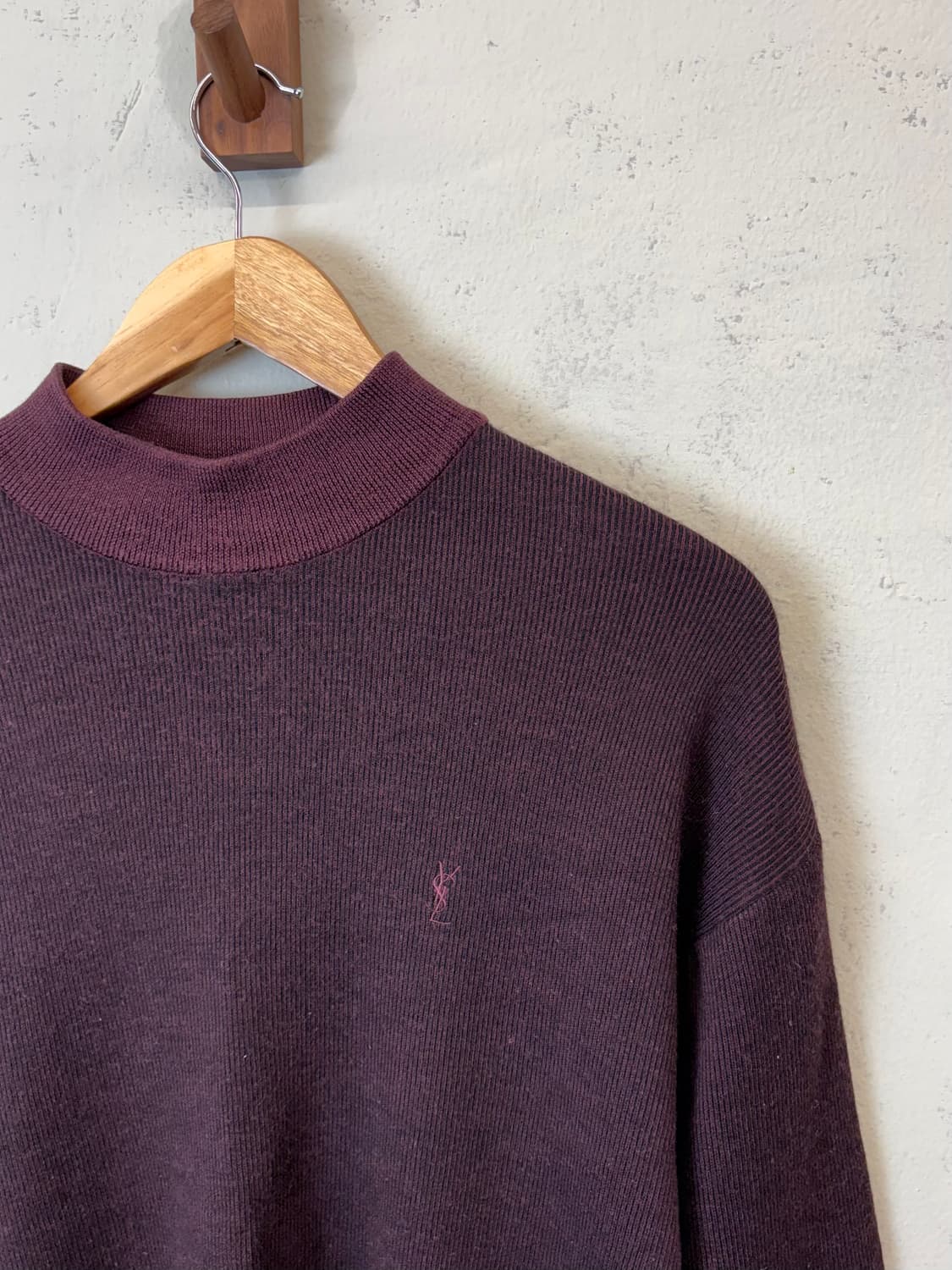 ysl 입생로랑 90s 빈티지 반폴라 울 니트 상품이미지2
