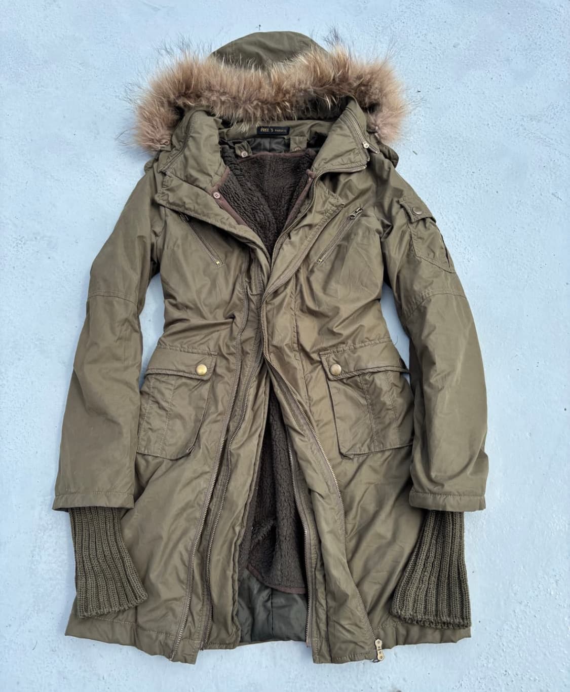 Khaki Handwarmer Detail 2-way Jacket 상품이미지1