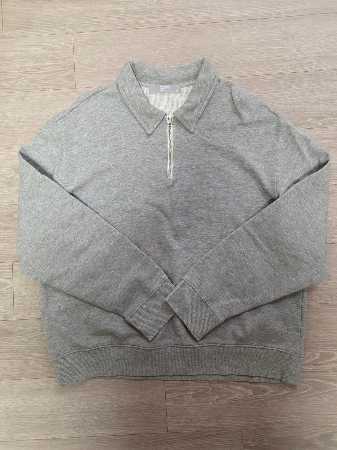 에잇세컨즈 카라 반집업 티셔츠 Grey XL 상품이미지1