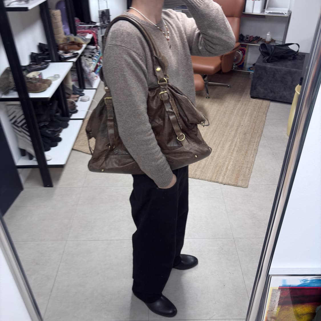 아돌포 도밍게즈 빈티지 워시드 숄더백 상품이미지10