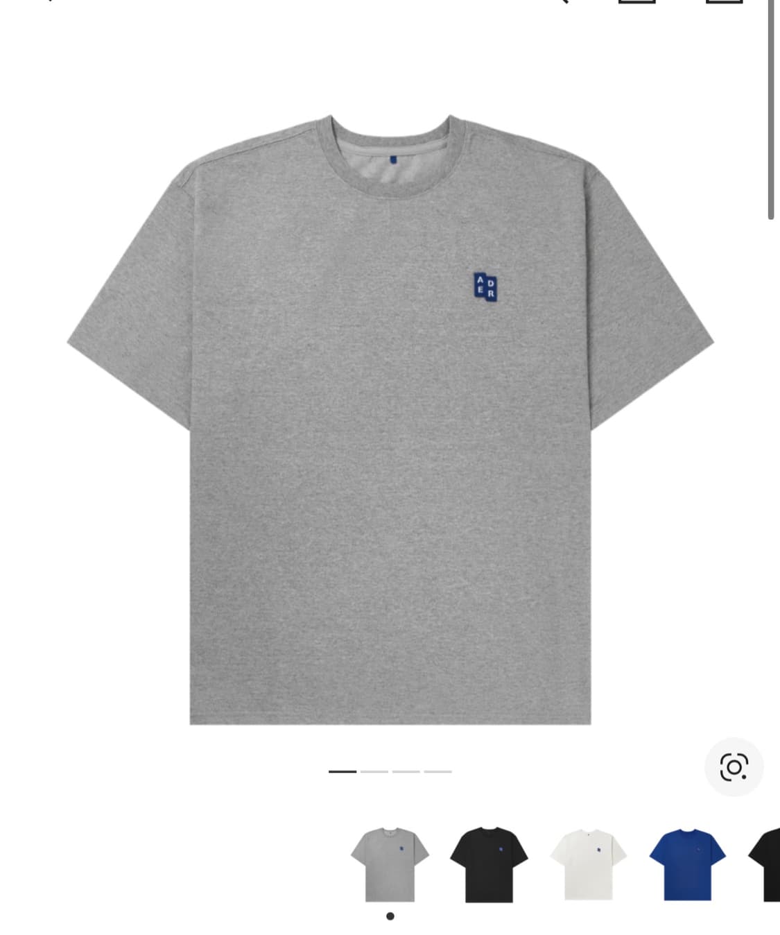  아더에러 시그니피컨트 TRS/BL 태그 티셔츠 01 그레이 m사이즈 상품이미지1
