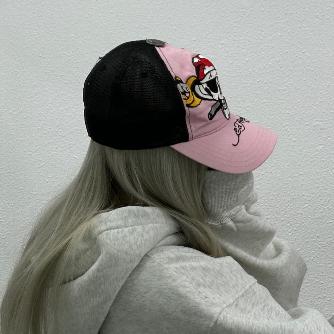 에드하디 올드스쿨 타투 핑크 캡 상품이미지2