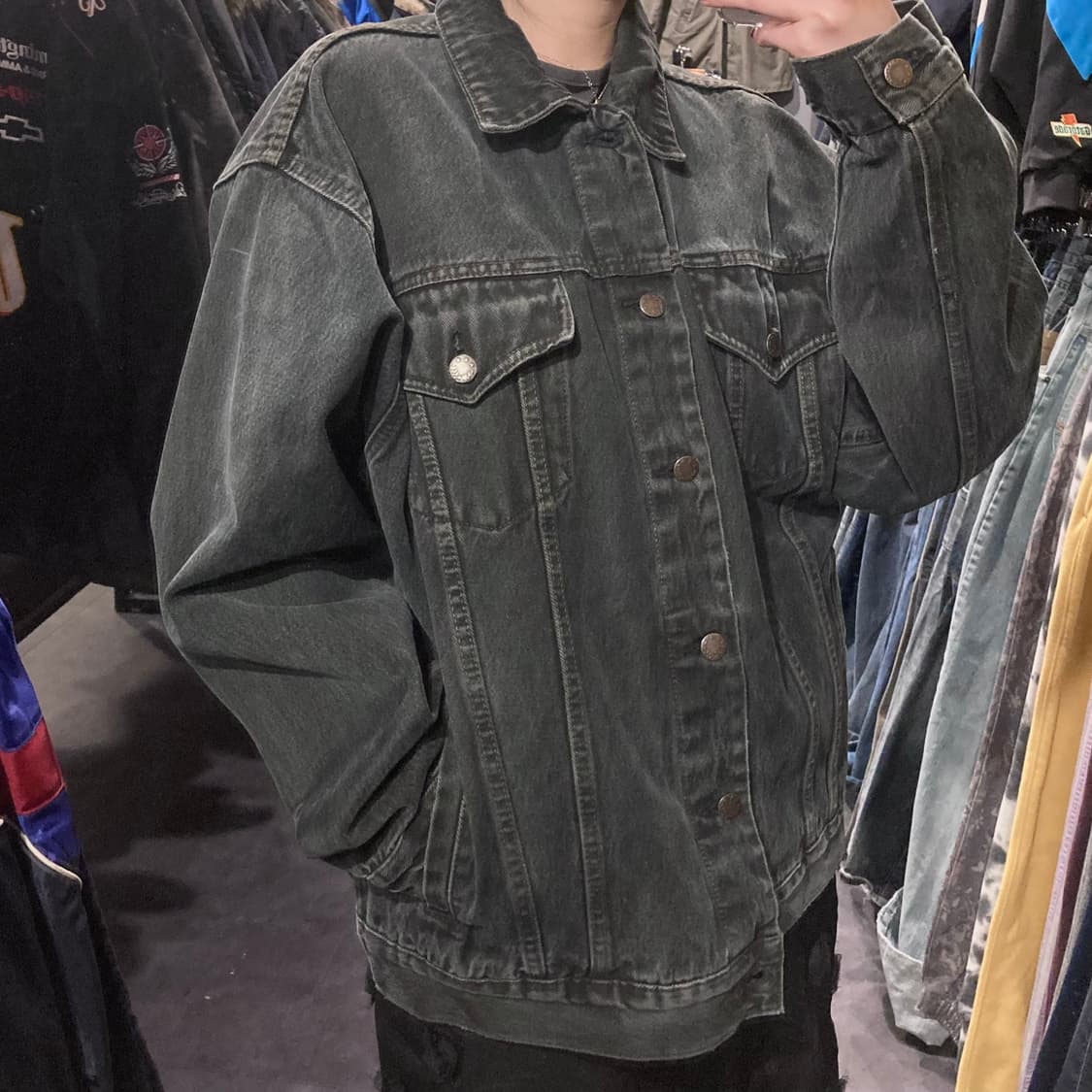 [IM] vtg 흑청 데님 자켓 상품이미지4