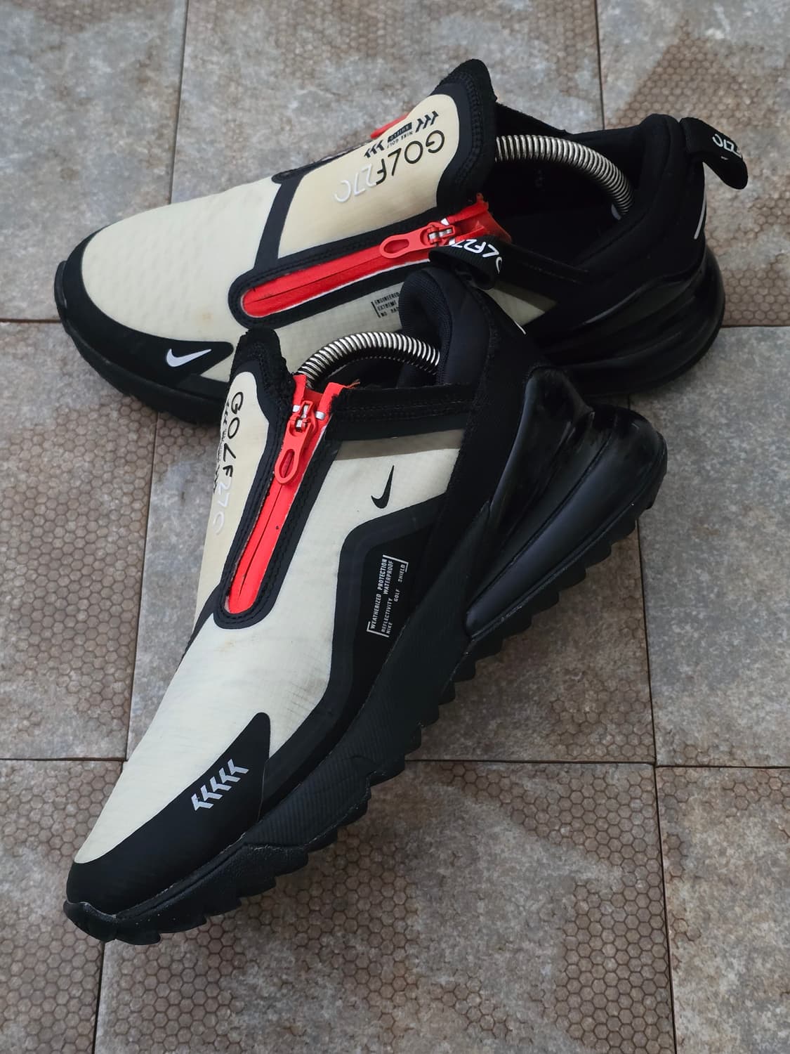 (240)나이키 에어맥스 270 g 쉴드 블랙 화이트 골프화 운동화 상품이미지6