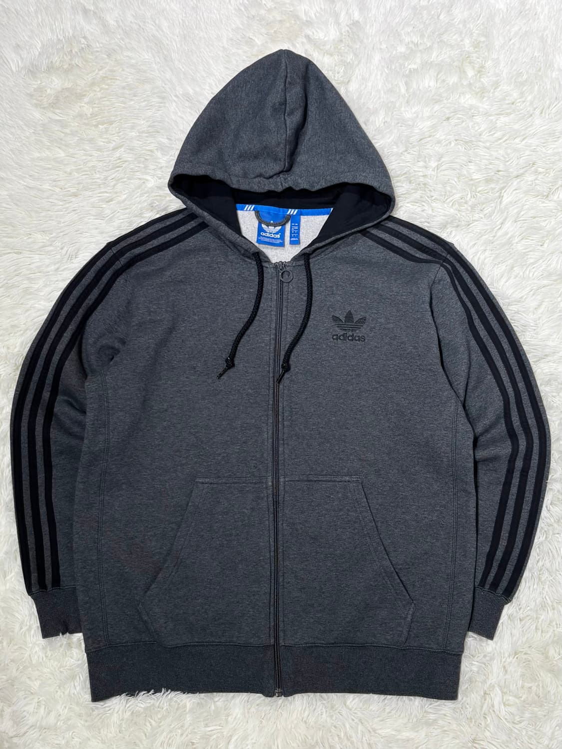 아디다스 그레이 삼선 후드집업 상품이미지3