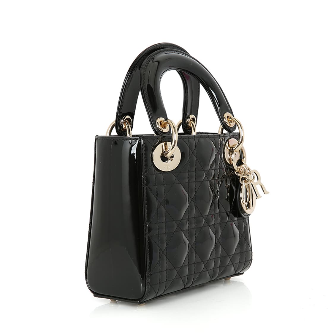 디올 Lady Dior 미니백 블랙 페이턴트 까나쥬 레이디디올 보증서 상품이미지3
