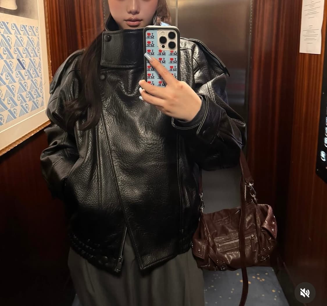 자라 페이크레더자켓 s 상품이미지1