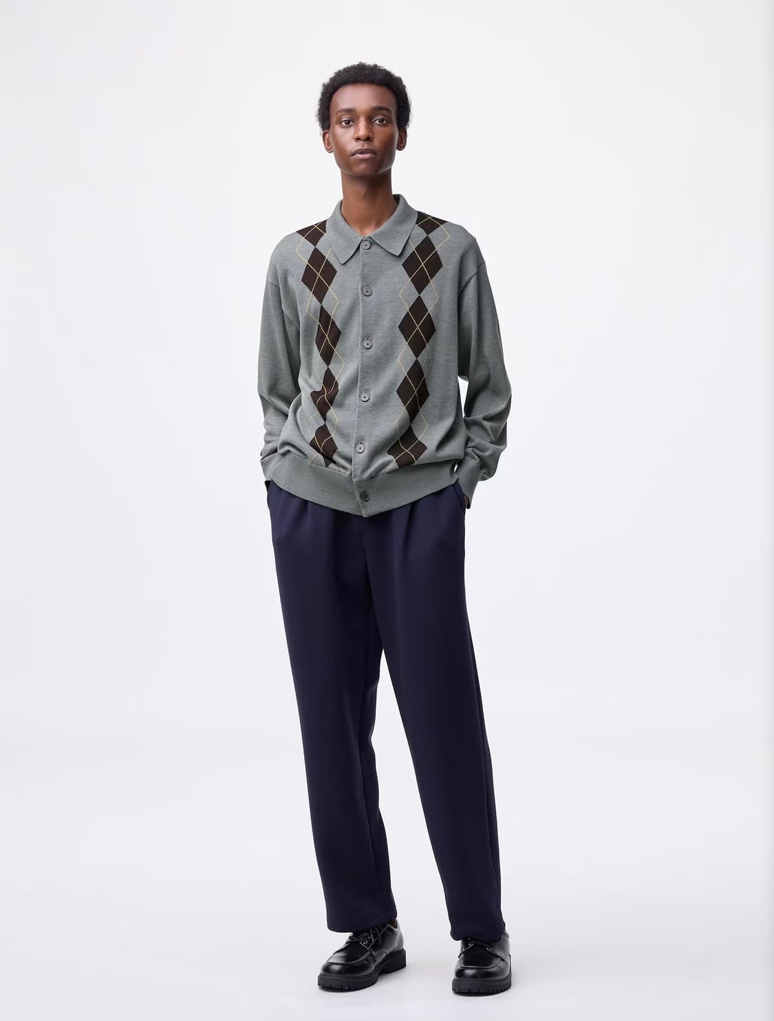 GU 배럴레그(34) / 아가일 가디건(XL) 상품이미지5