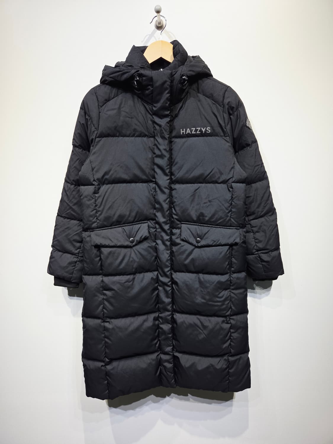 HAZZYS GOLF 헤지스 골프 여성 H_LAB 덕다운 롱패딩 블랙 상품이미지2