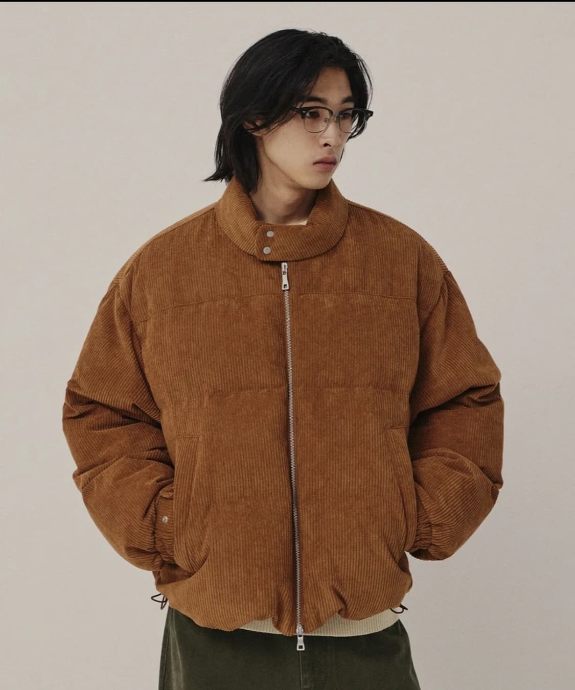 키뮤어 코듀로이 덕다운 헤링턴 패딩 상품이미지1