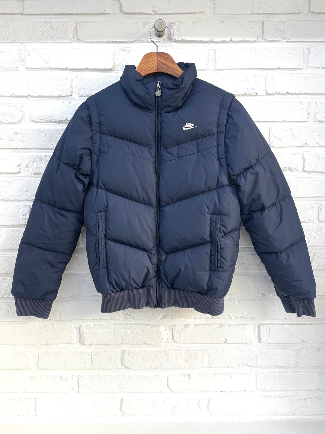 나이키 네이비 팔 탈부착 패딩 상품이미지3