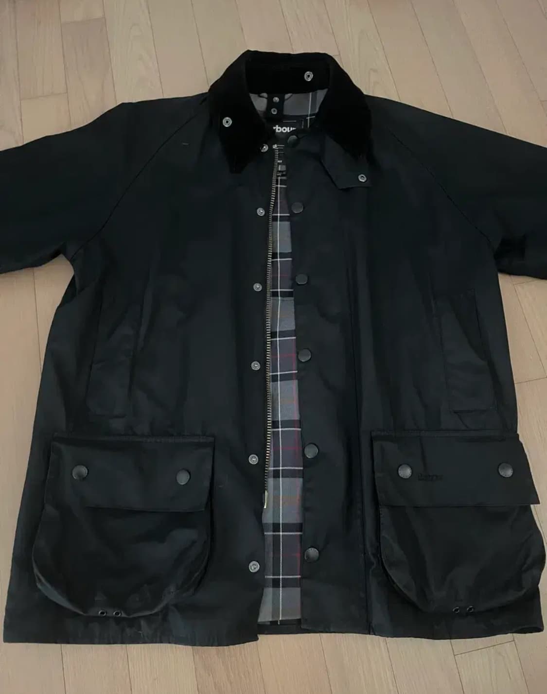 [40] 바버 뷰포트 왁스 자켓 블랙 상품이미지1