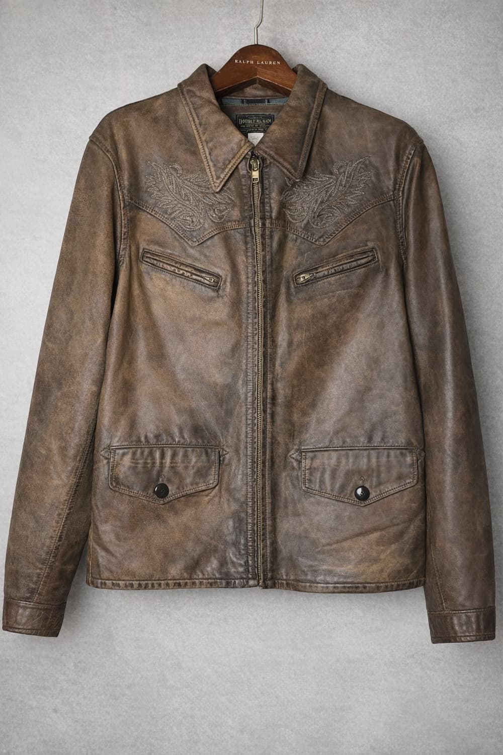 RRL 임브로이더 레더자켓 M 상품이미지1
