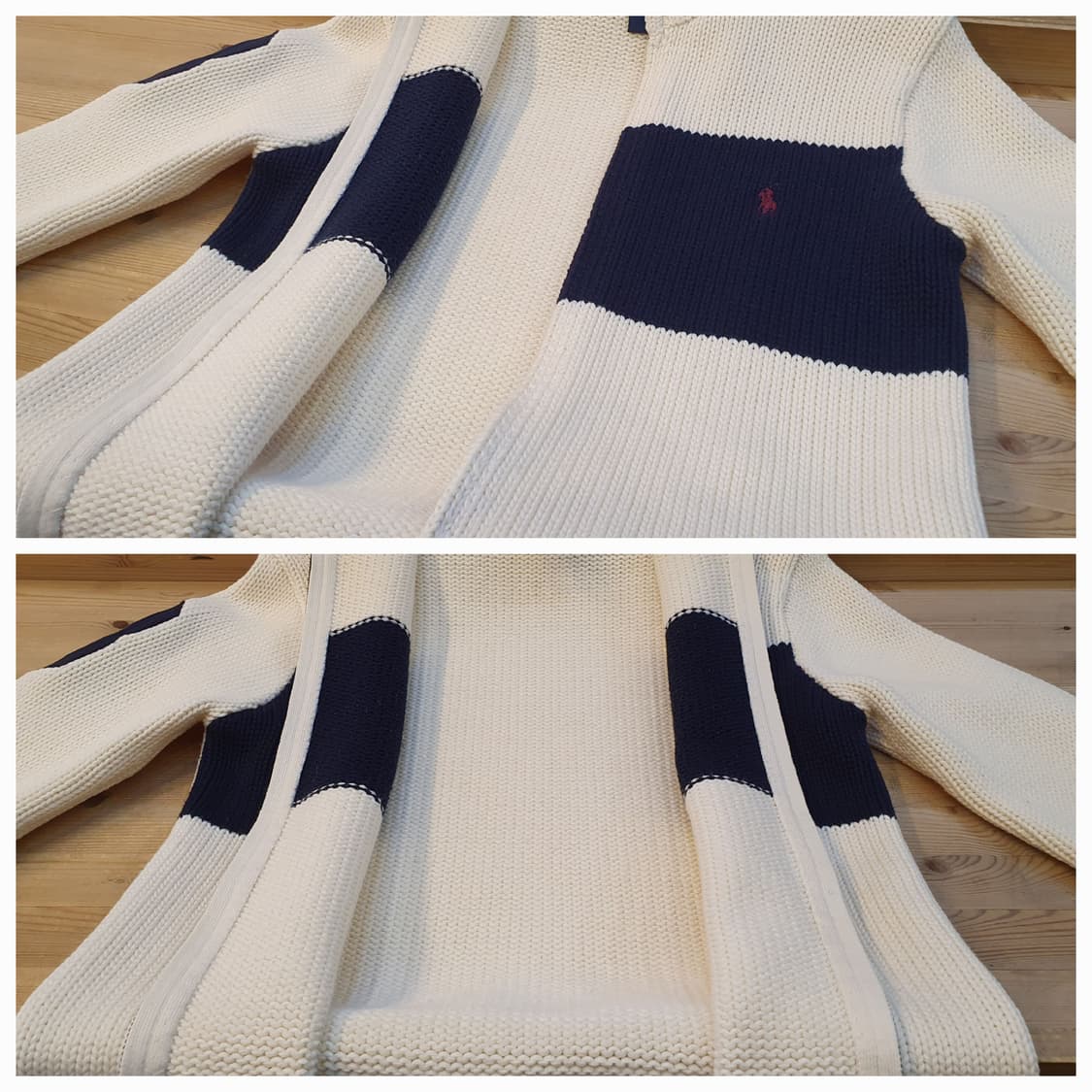 55.폴로 넘버 집업 니트  상품이미지8