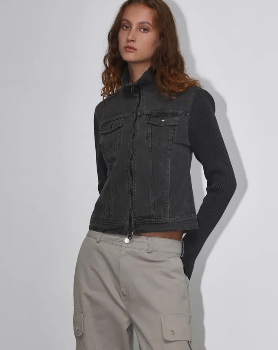 블랙업 틴거 니트 자켓 상품이미지1