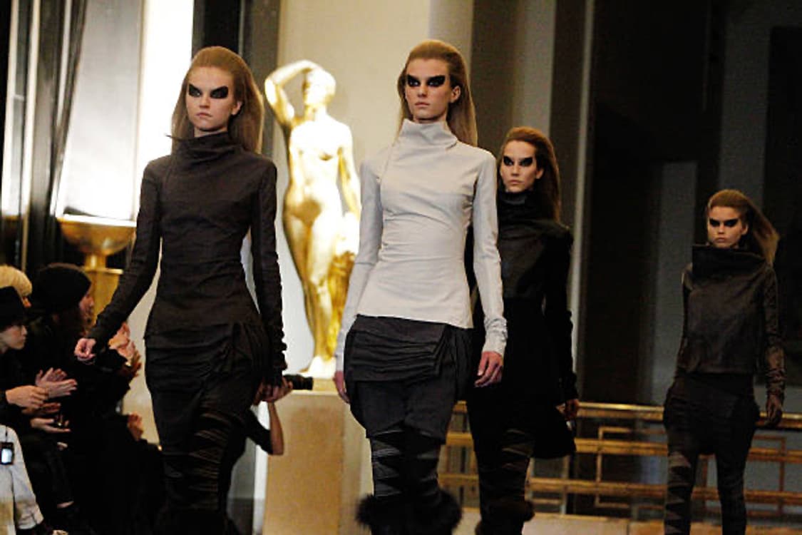 릭오웬스 2010FW 비대칭 하이넥 레더자켓 상품이미지2