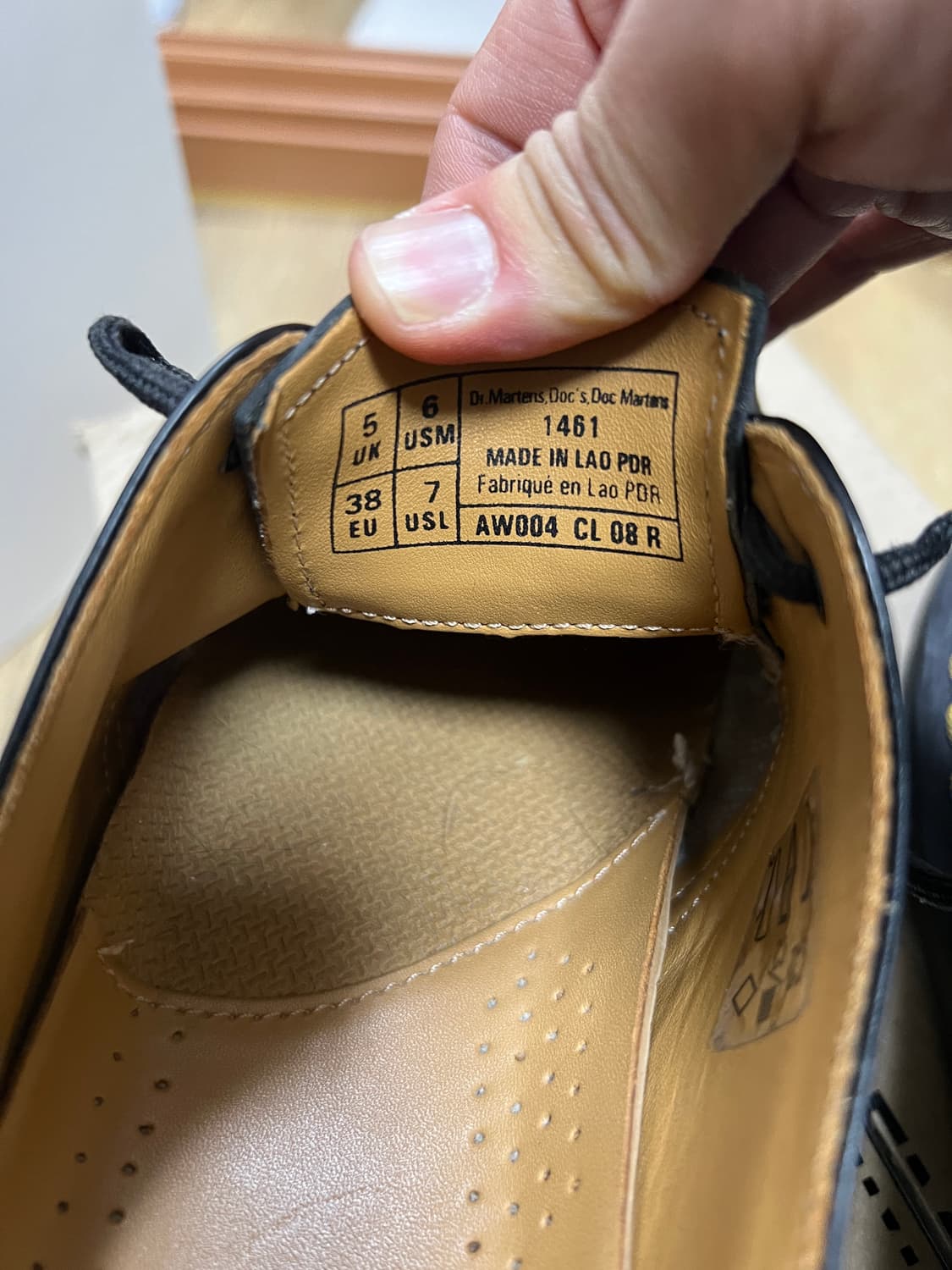 택포13) 닥터마틴 1461 3홀 스무스 블랙 UK5 240~245 상품이미지5