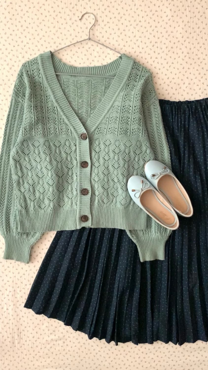 모리걸 도트 뮤트 민트 코디 set 상품이미지1