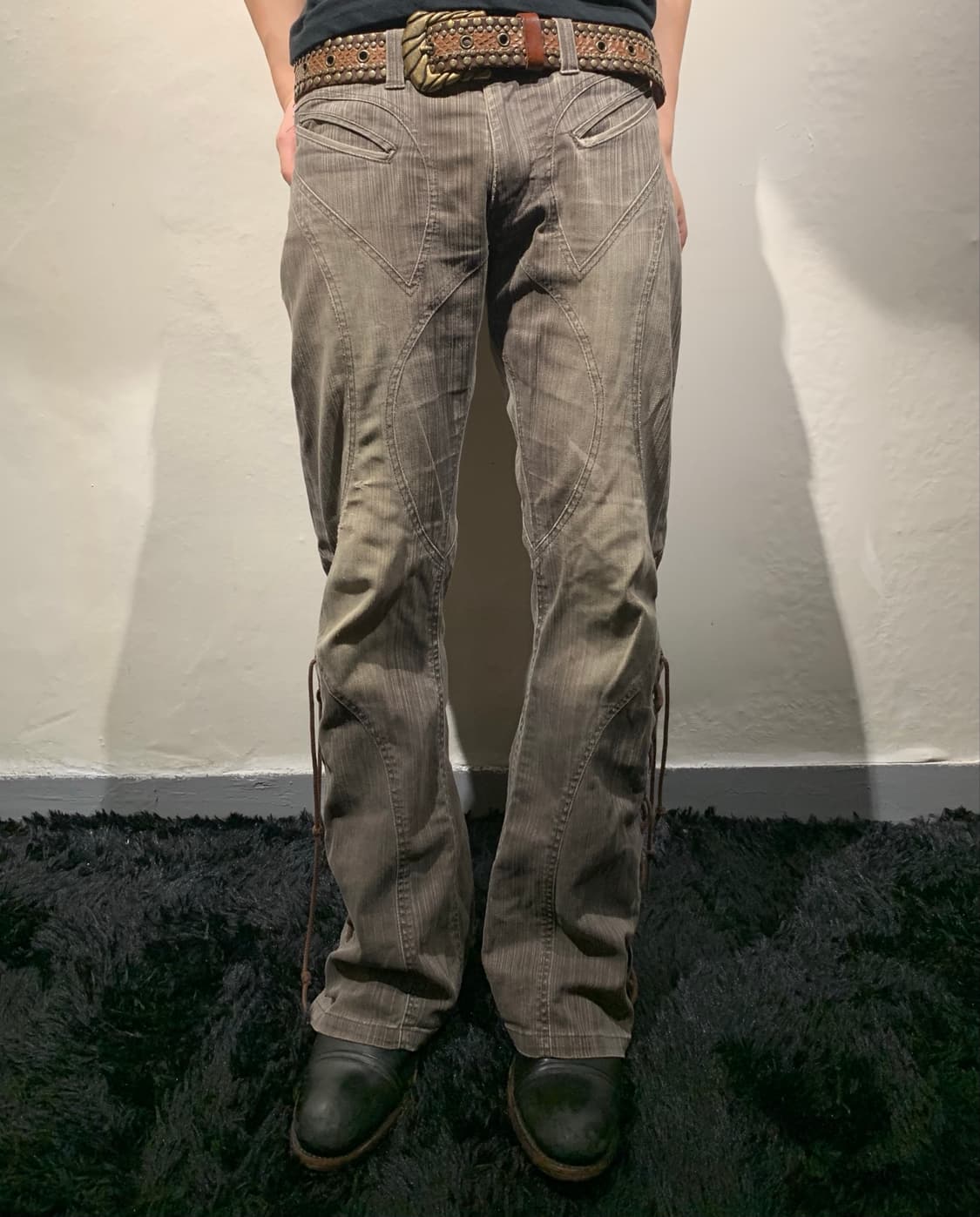 Tornado Mart Lace-up Detail Bootcut Pant 상품이미지3