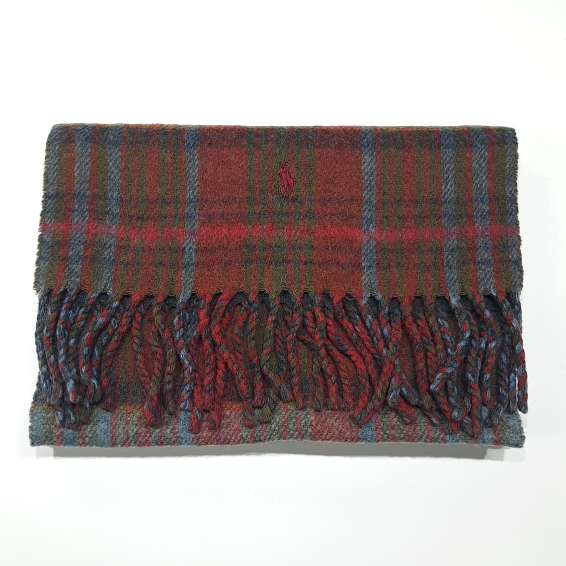 MX655 폴로 90s 이태리판 램스울 양면 타탄체크 머플러 목도리 상품이미지7