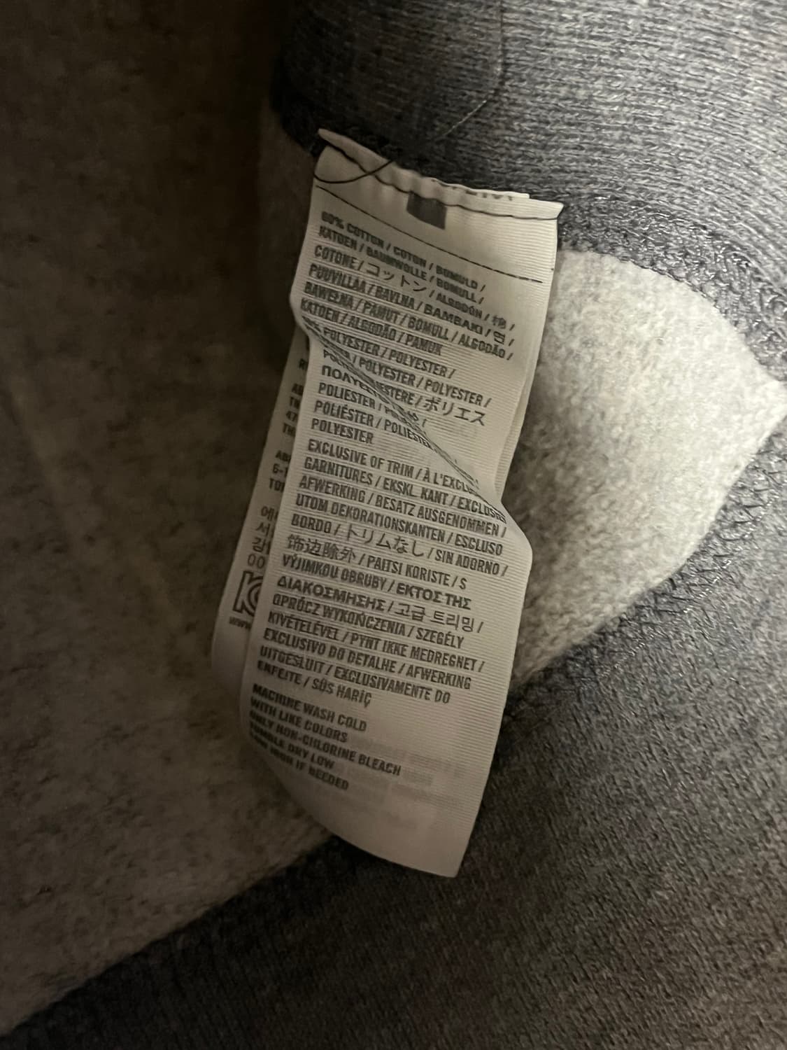 아베크롬비 스펠로고 후드집업 그레이 [L] 상품이미지5