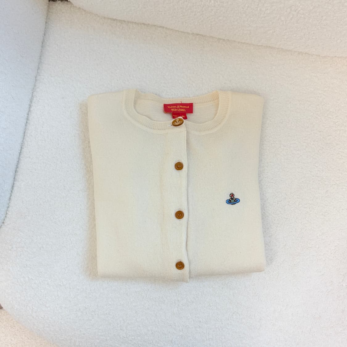 비비안웨스트우드 미니 로고 울 가디건 상품이미지1