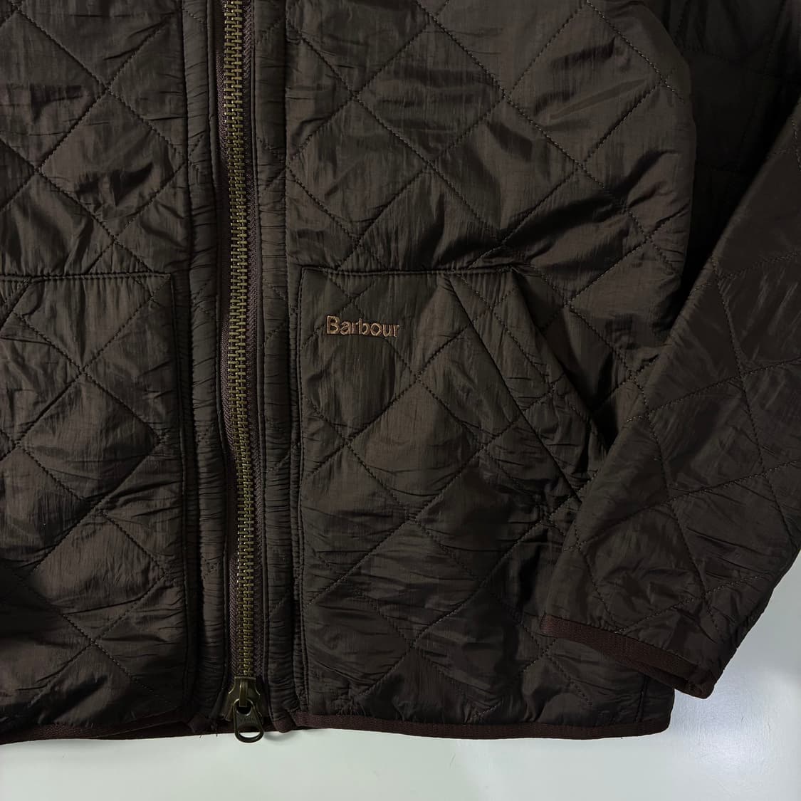 Barbour 바버 브라운 퀼티드 2-way 자켓 상품이미지4