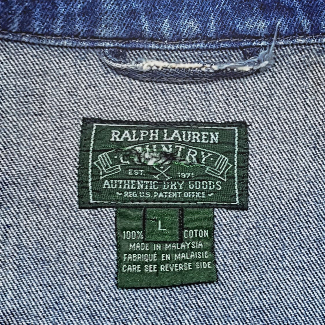 폴로컨트리 데님 트러커 덩가리 보로 패치워크 (100-105) L 상품이미지6