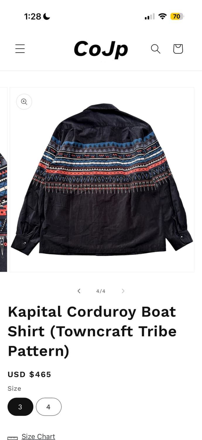 캐피탈 콜더로이 셔츠 상품이미지2