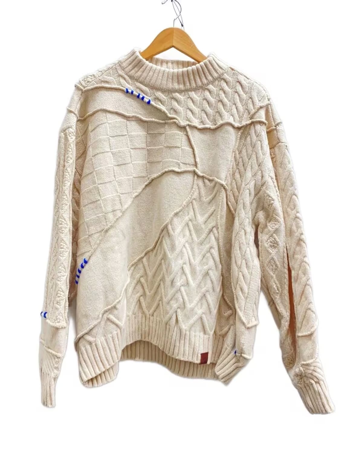 자라 x 아더에러 패치워크 오버사이즈 니트 스웨터 크림 상품이미지1