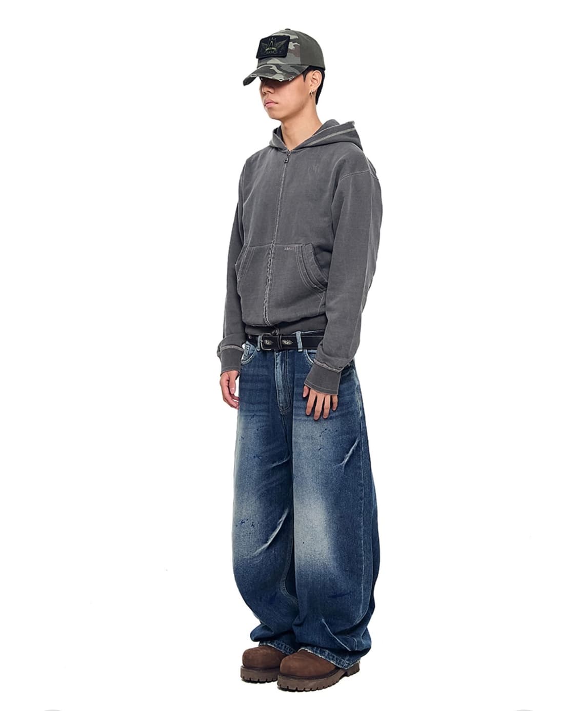 아캄 Paint Washed Denim Pants (Blue) 상품이미지2