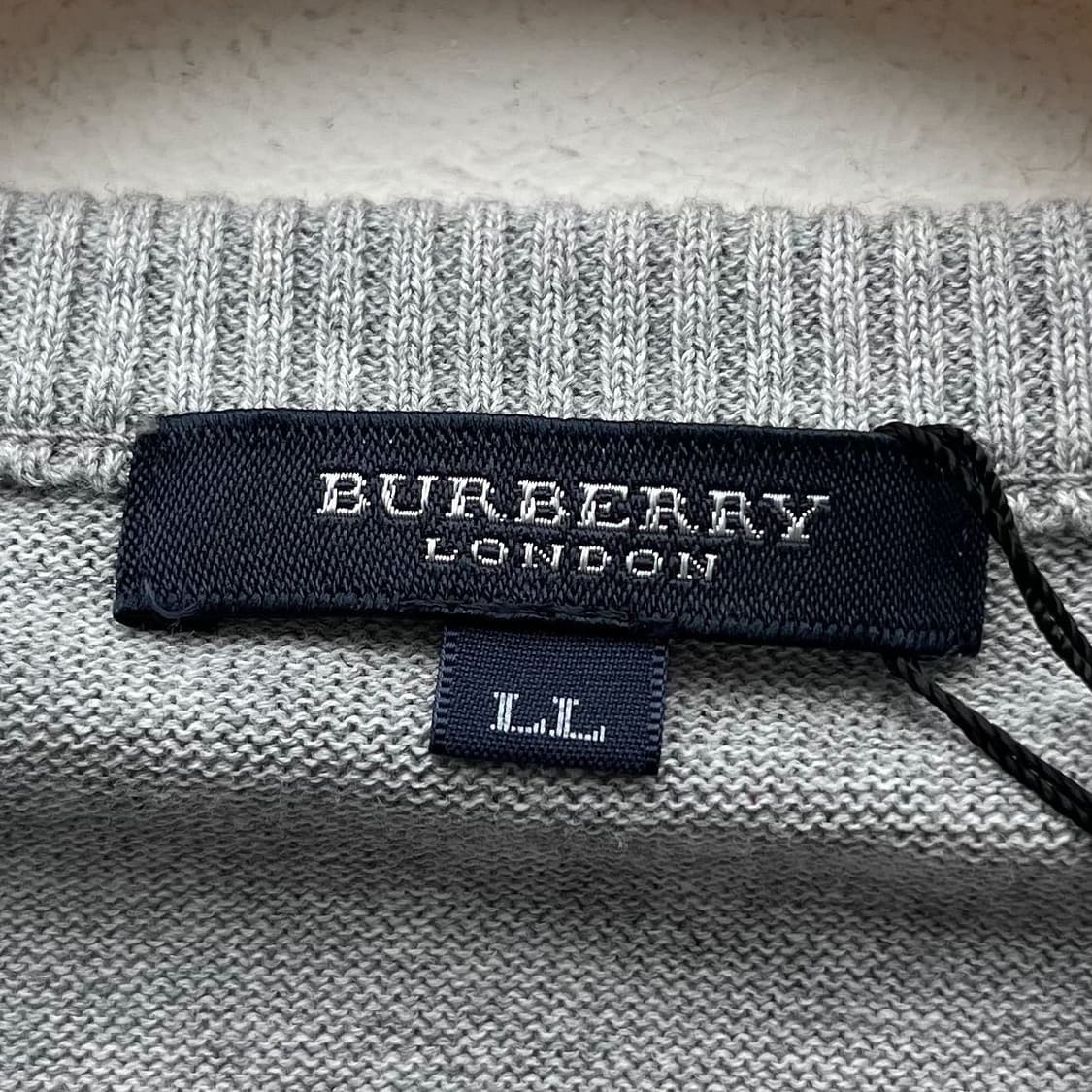 버버리 제팬라인 오리지널 데드스탁그레이노버체크코튼니트 상품이미지6