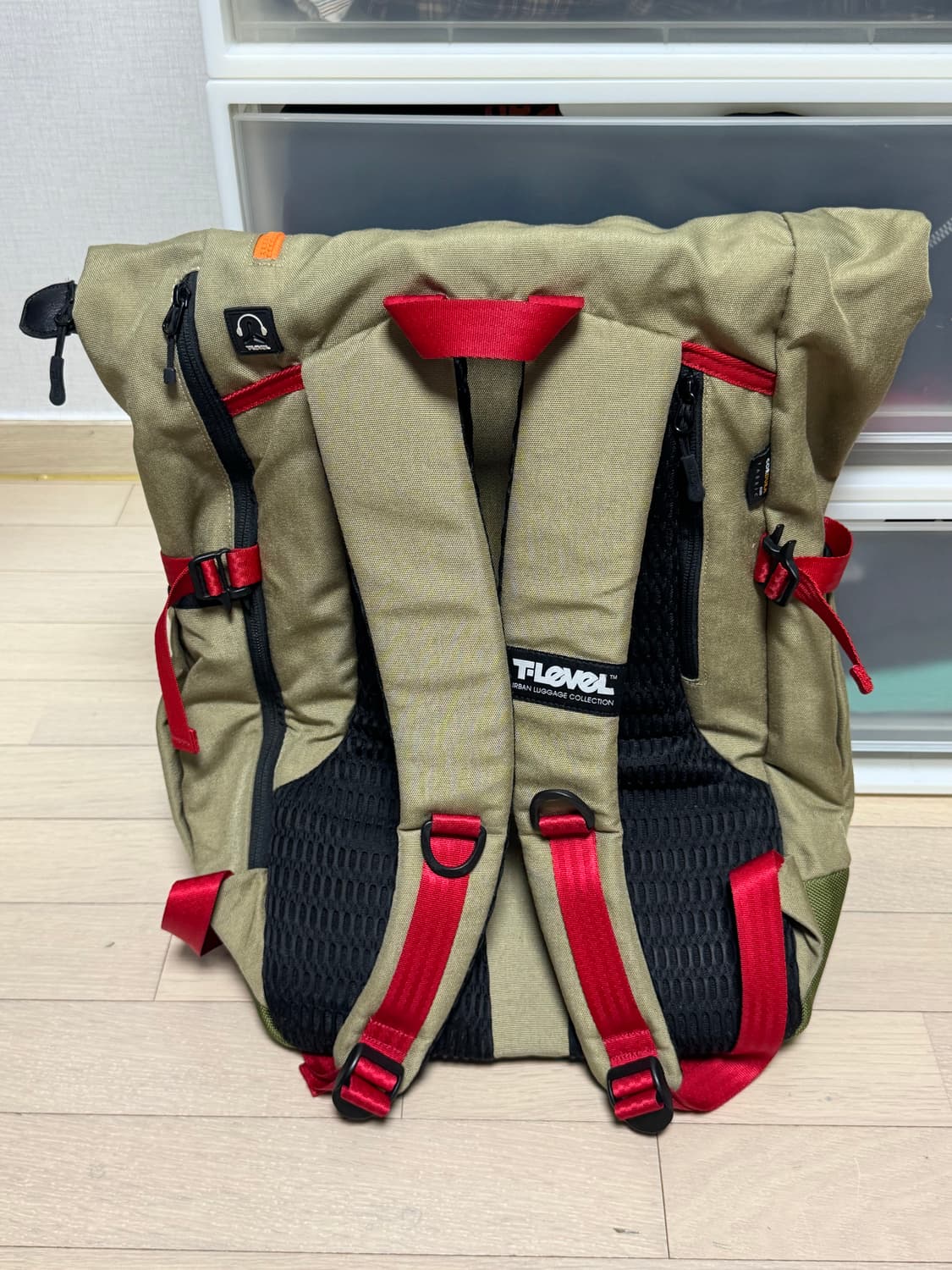 T-level 레드카키 백팩 상품이미지7