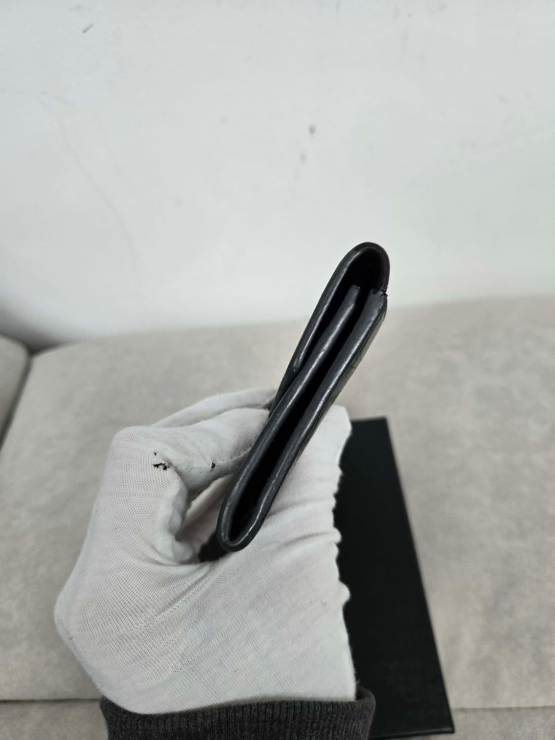 [보증서 정품]입생로랑 엔벨로프 크로커다일 카드지갑 상품이미지1